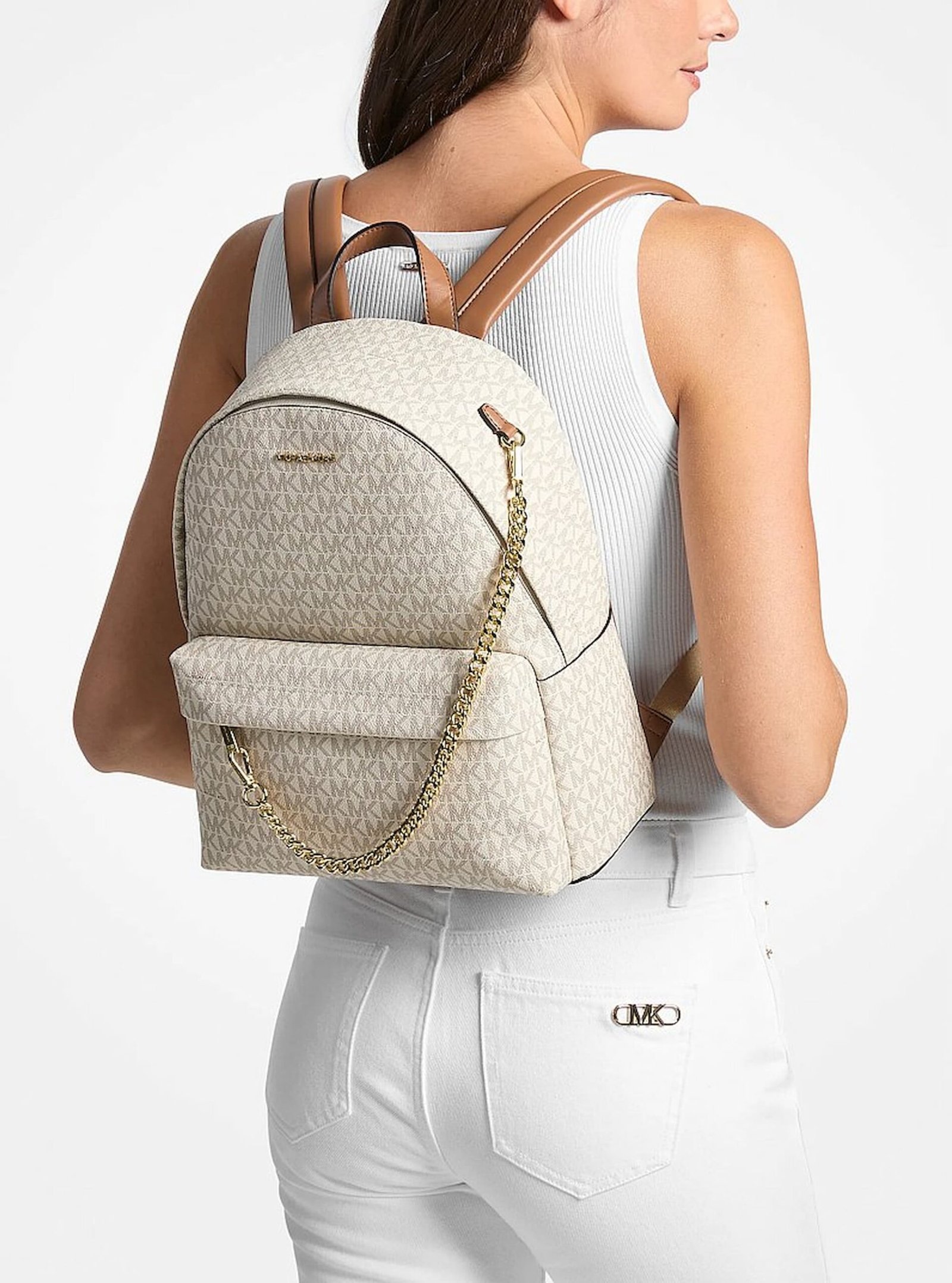 Mochila Monogram Vainilla-Michael Kors - Image 3